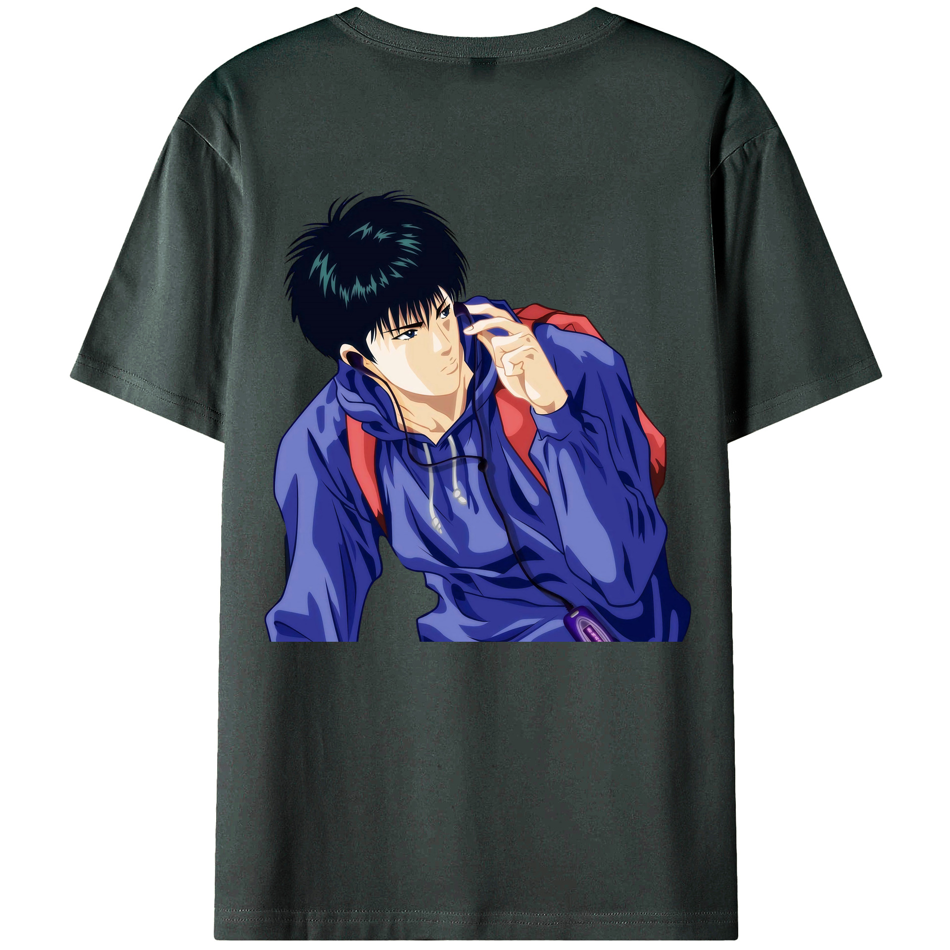 （画像用） SLAM DUNK／スラムダンク 綿100％ メンズ半袖Tシャツ（バックプリント） 通気性